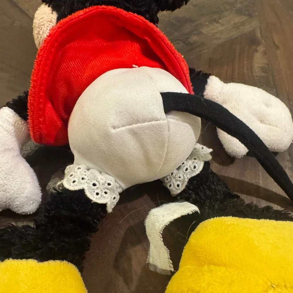 Disney Minnie Mouse Plush Red Polka Dot Dress White Gloves Yellow‎ Shoes Toy